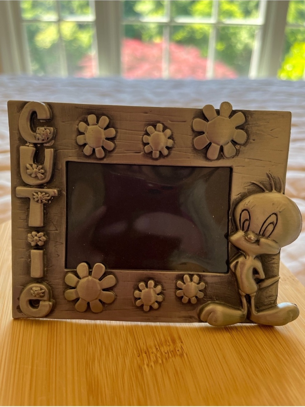 Warner Bros Tweety Bird Pewter Picture Frame Cutie Tri Star 1996